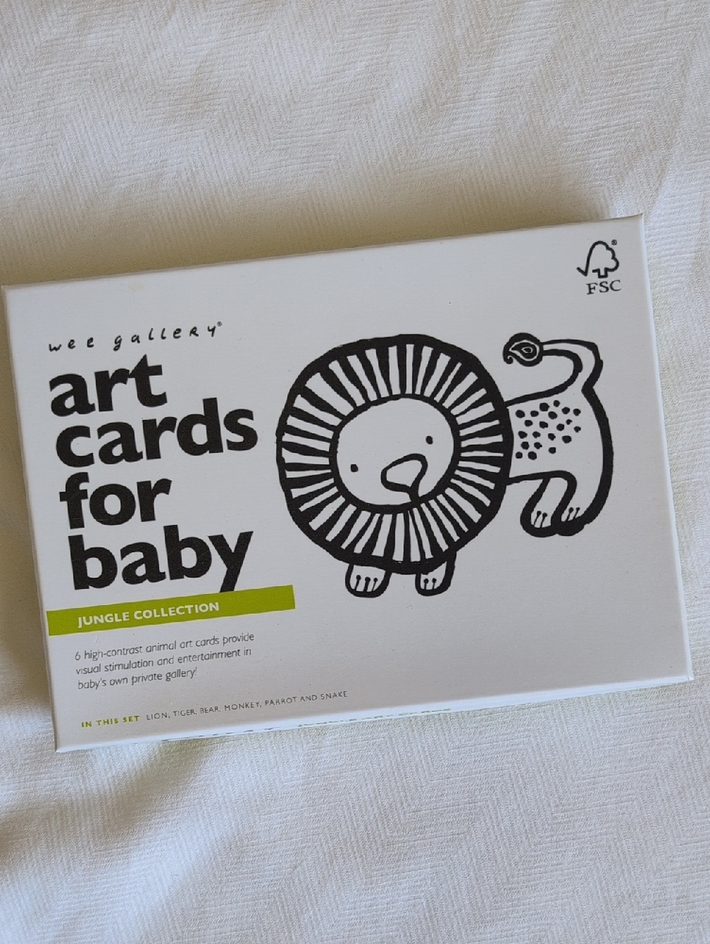 wee gallery art cards for baby jungle animals high contrast infant - Picture 4 of 11